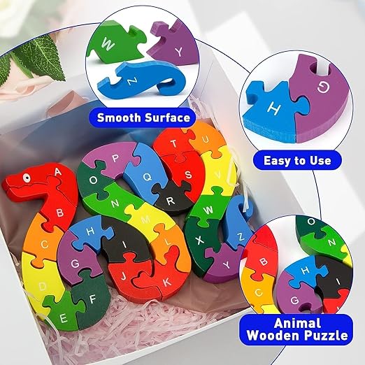 Animal Shaped Wooden Jigsaw Puzzles (Giraffe)