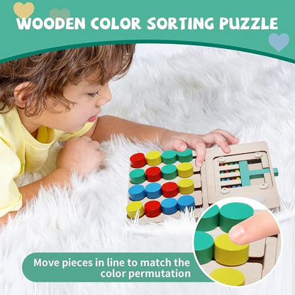 Slide Puzzle Matching Games (4 Color Sorting)