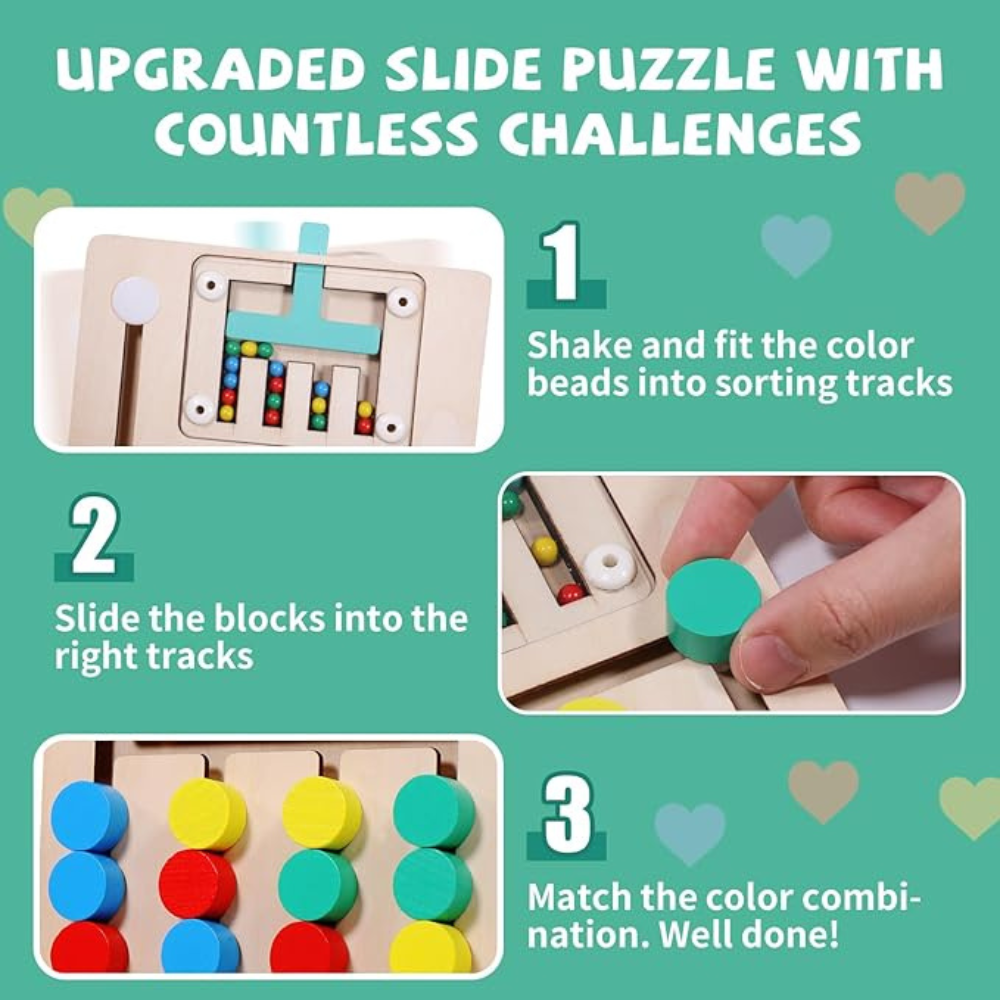 Slide Puzzle Matching Games (4 Color Sorting)