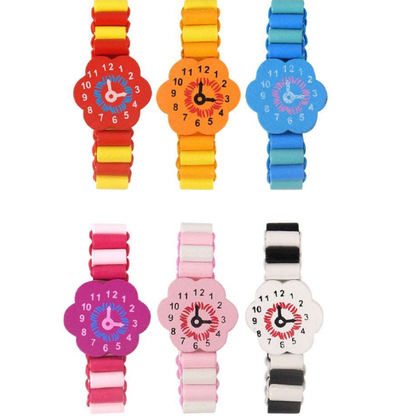 Multi-Coloured Wooden Watch Bracelet (1 Piece)