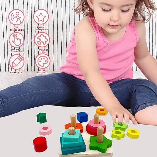 Wooden Montessori Shape Sorter