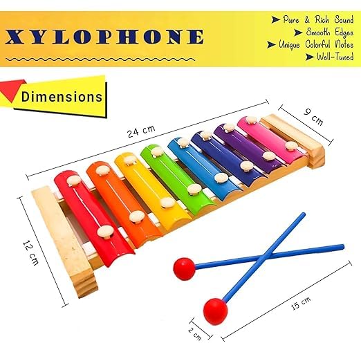 Wooden Xylophone with 8 Notes