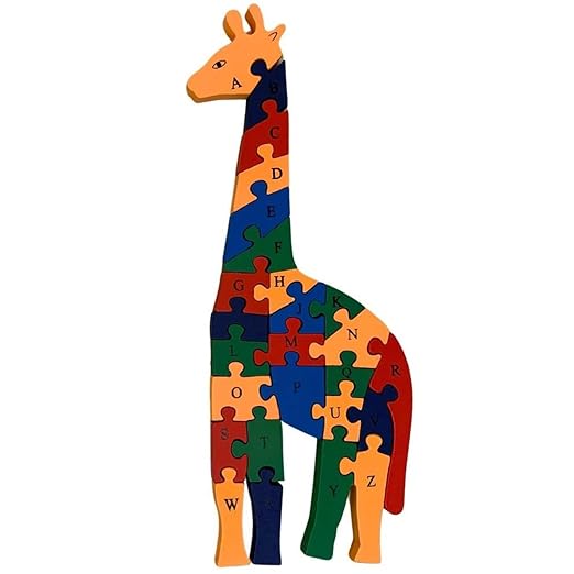 Animal Shaped Wooden Jigsaw Puzzles (Giraffe)