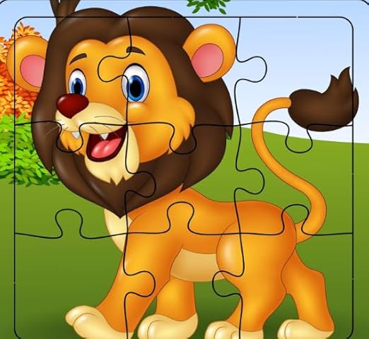 Wooden Kid's Jigsaw Puzzle Game 9 Pieces (Pack of 6)