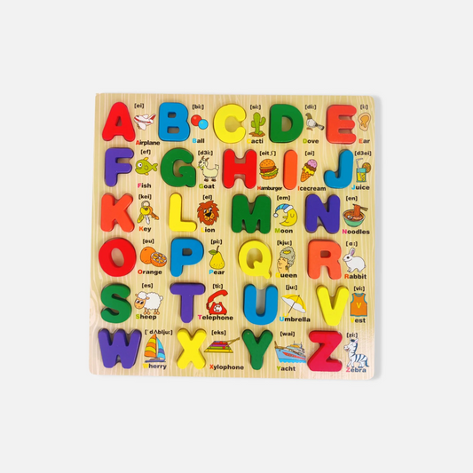 Montessori Alphabet & Visuals Board (30 X30 CM)