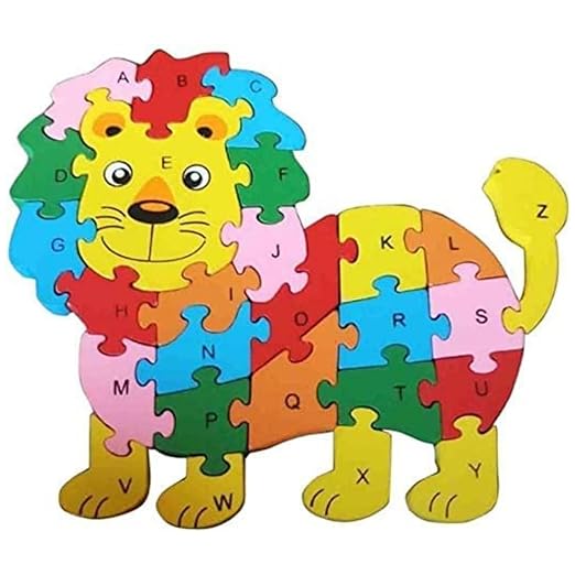 Animal Shaped Wooden Jigsaw Puzzles (Lion)