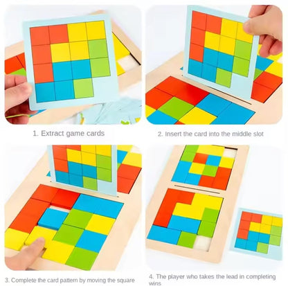 Wooden Tile Puzzle Battle (Two Person Game)