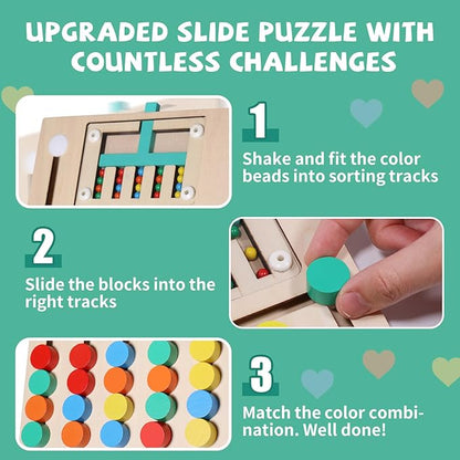 Color Slide Puzzle Matching Game (5 Color Sorting)