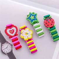 Multi-Coloured Wooden Watch Bracelet (1 Piece)