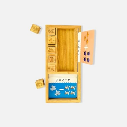 Wooden Montessori Math Master (25 Flash Cards)