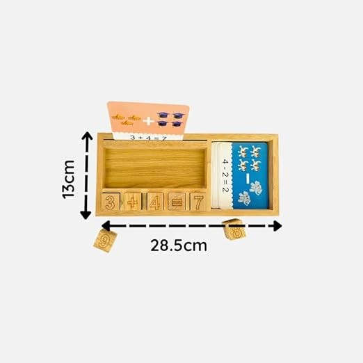 Wooden Montessori Math Master (25 Flash Cards)