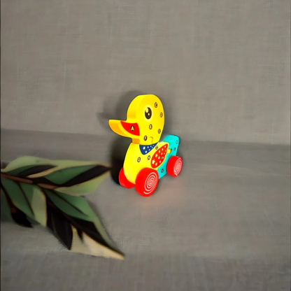 Montessori Wooden (Alphabet Duck Puzzle Car)