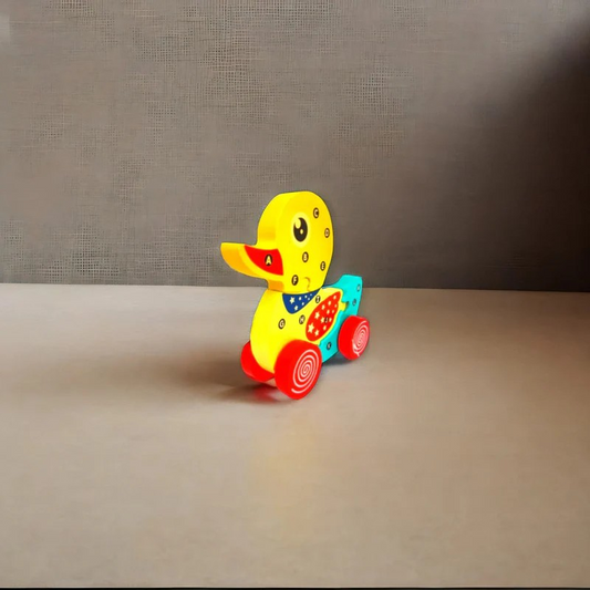 Montessori Wooden (Alphabet Duck Puzzle Car)