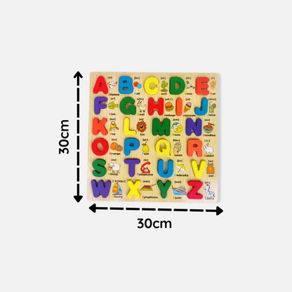 Montessori Alphabet & Visuals Board (30 X30 CM)