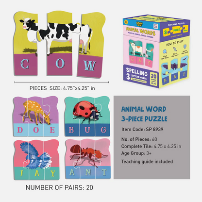 Animal Puzzle Gift Box (20 Pictorial Paring)