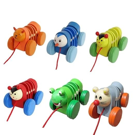 Wooden Caterpillar Car (Pack of 1)