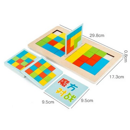 Wooden Tile Puzzle Battle (Two Person Game)