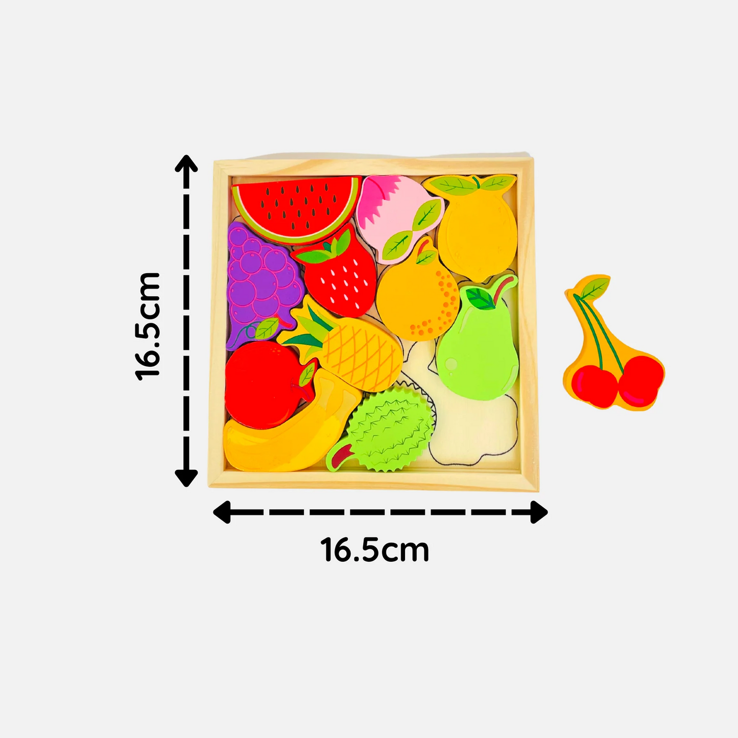 Montessori Wooden Fruits Puzzle Tray