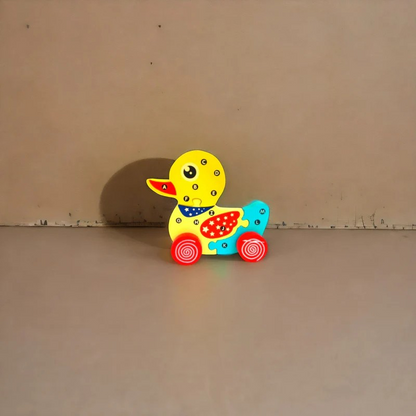 Montessori Wooden (Alphabet Duck Puzzle Car)